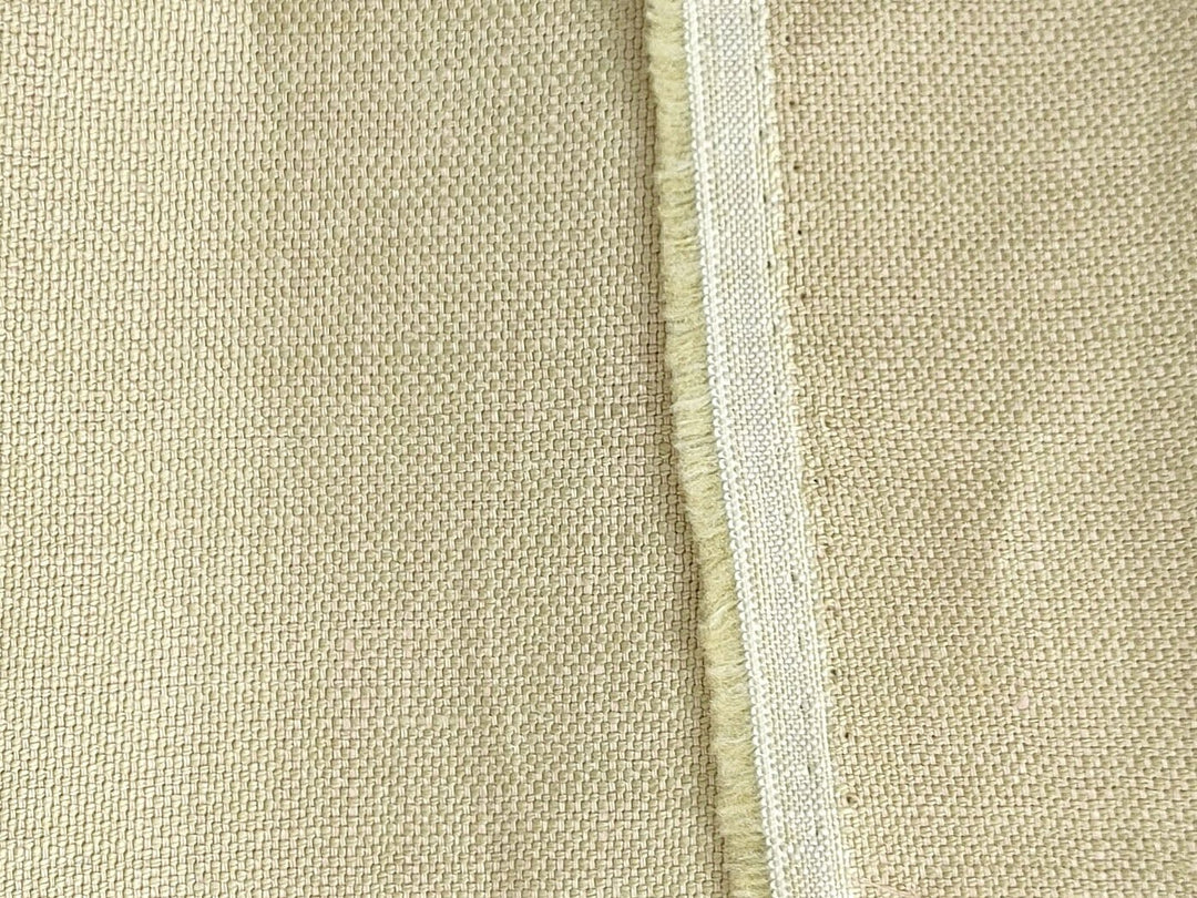 100% Linen Canvas Chambray Fabric 3455 1702 - The Linen Lab - Green