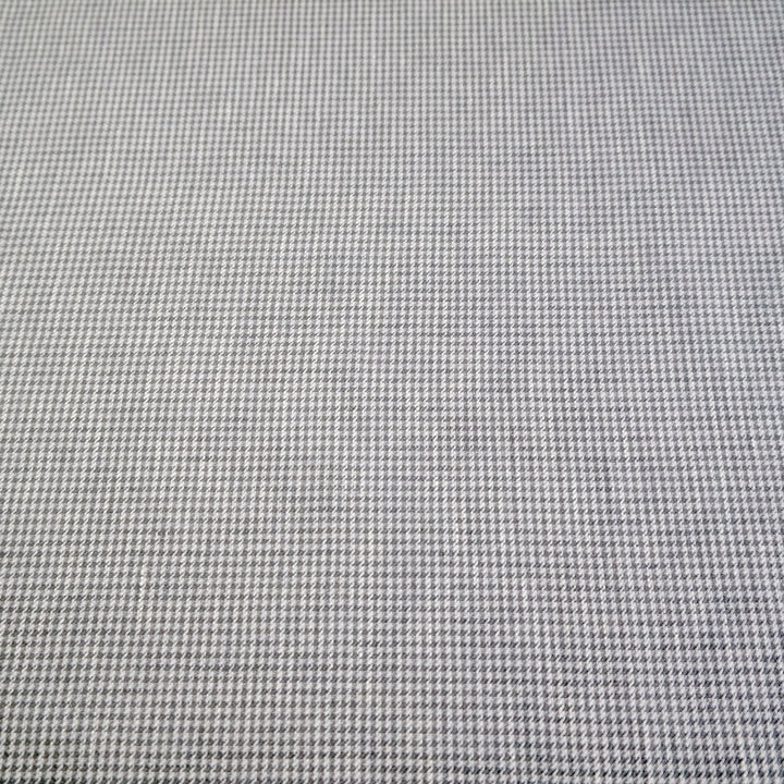100% Linen Fabric Hound Tooth Check Grey Color 3958 - The Linen Lab - Grey check 3958