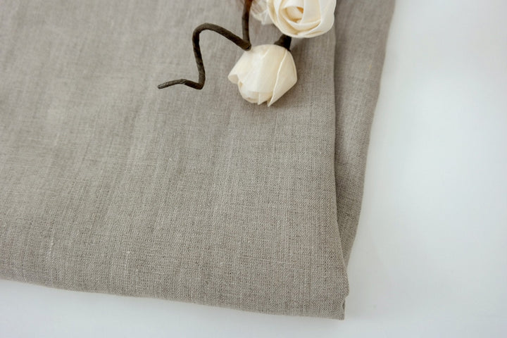 100% Linen Fabric Medium Weight Soft Touch 14S - The Linen Lab - Ivory
