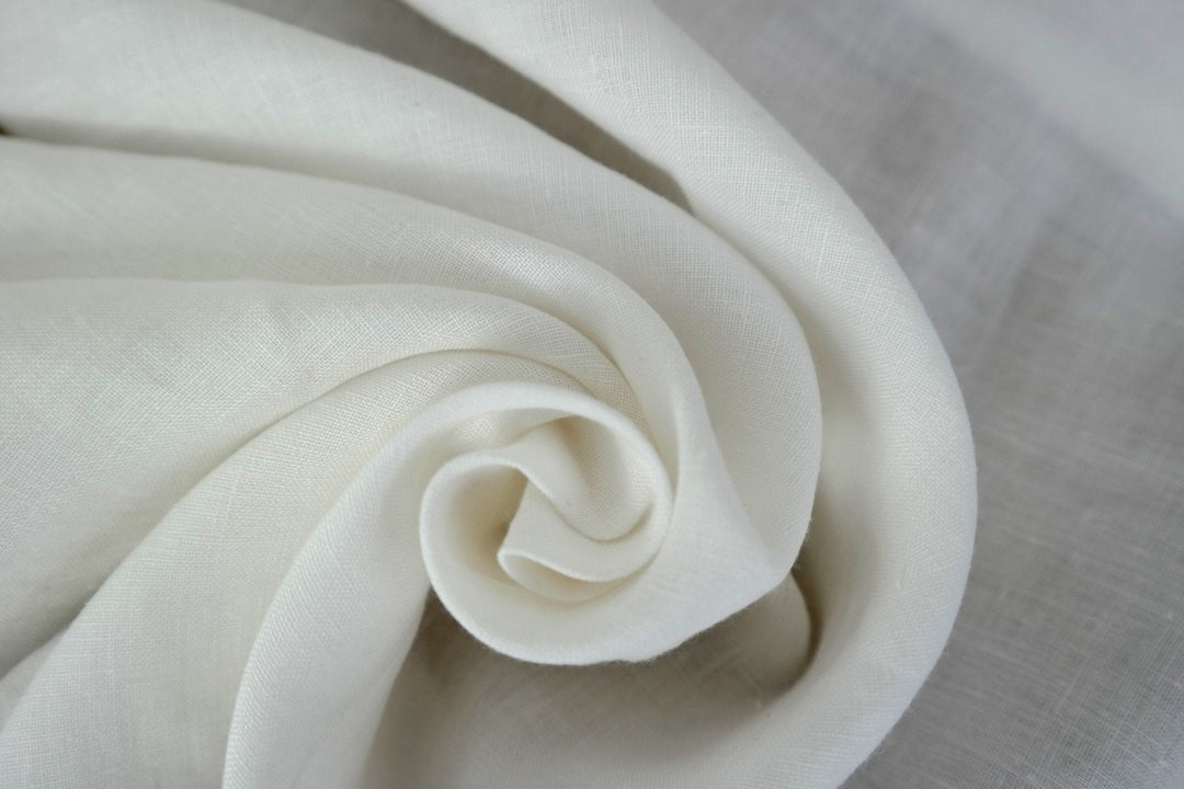 100% Linen Fabric Medium Weight Soft Touch 14S - The Linen Lab - Ivory