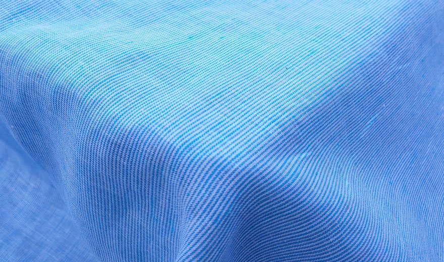 100% Linen Fabric Stripe Collections Light Weight (4708 6273 5997 4575 6258 6157) - The Linen Lab - Blue 4708