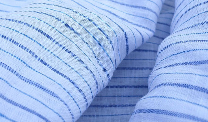 100% Linen Fabric Stripe Collections Light Weight (4708 6273 5997 4575 6258 6157) - The Linen Lab - Yellow 4575
