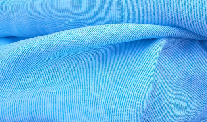 100% Linen Fabric Stripe Collections Light Weight (4708 6273 5997 4575 6258 6157) - The Linen Lab - Blue 4708