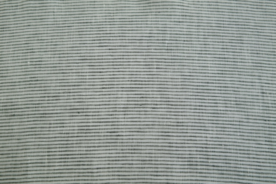 100% Linen Fabric Thin Stripe Collections Light Weight 4768 6939 6280 6279 - The Linen Lab - Grey 4768