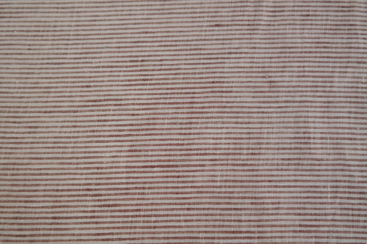 100% Linen Fabric Thin Stripe Collections Light Weight 4768 6939 6280 6279 - The Linen Lab - Red 6279