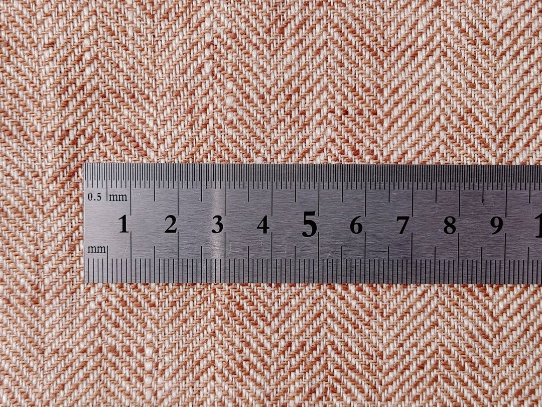 100% Linen Herringbone Twill Fabric Heavy Weight 7546 7547 7743 - The Linen Lab - White