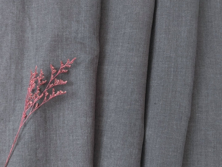 100% Linen Herringbone Twill HBT Fabric medium weight chambray 7313 7314 7727 7529 - The Linen Lab - Gray