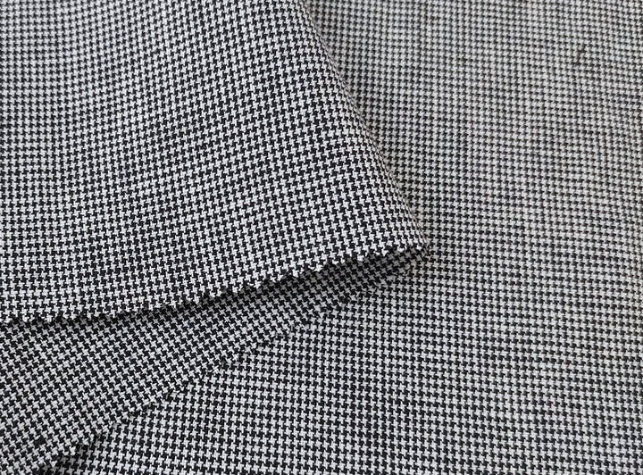 100% Linen, Medium Weight, Classic Black and White Mini Gingham Check 6825 - The Linen Lab - Gray(Dark)