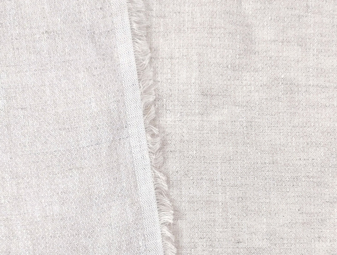 100% Linen Small Rhombus Jacquard Fabric in Light Natural Hue 4338 - The Linen Lab - Natural(Light)