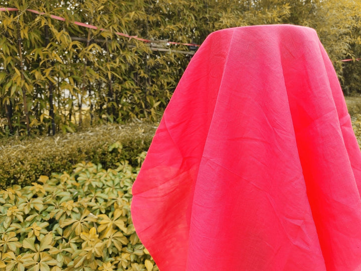 100% Ramie Fabric 60nm Light Weight - The Linen Lab - Red