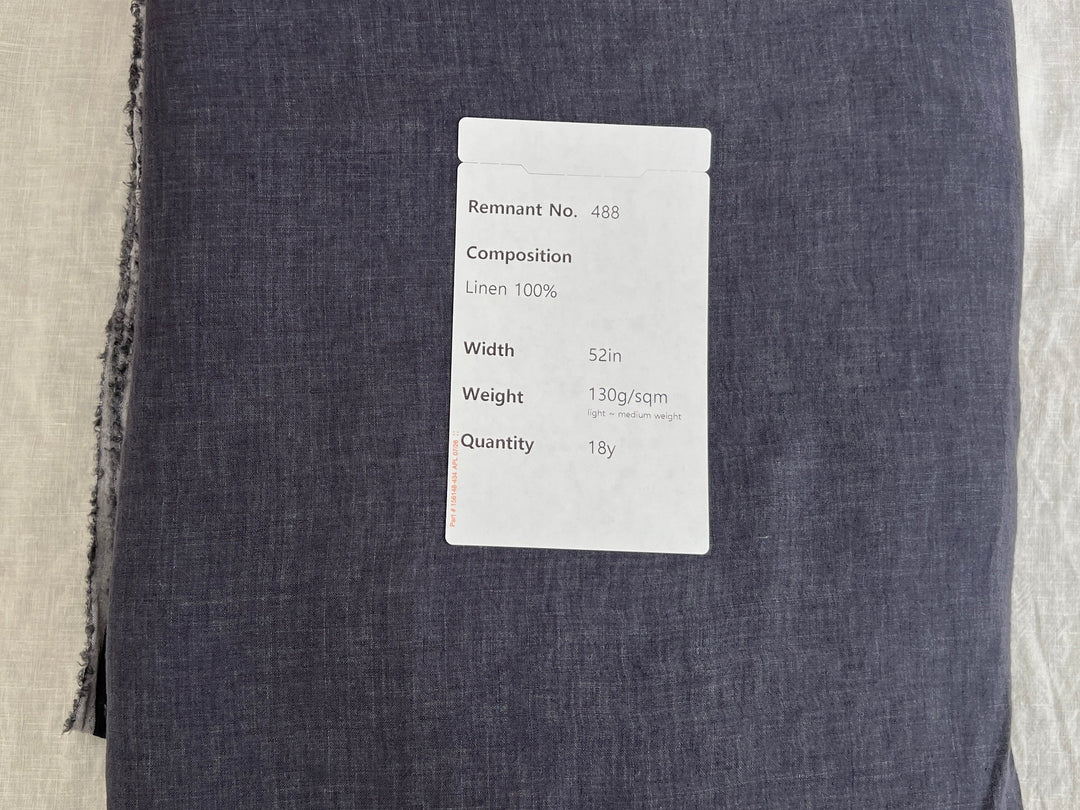 Remnant Fabric #488 - Linen 100% - 18y