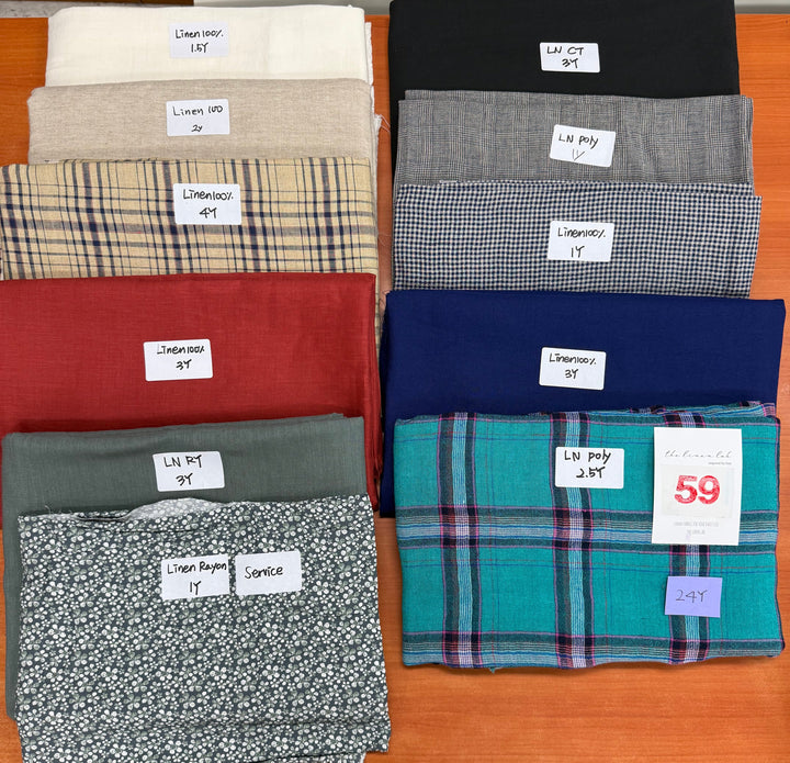 24 of Woven Fabric of Linen - Surprise Box No.59