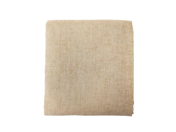 100% Linen Soft&Crisp Fabric 21s Vintage Chambray Beige(dark) 7734