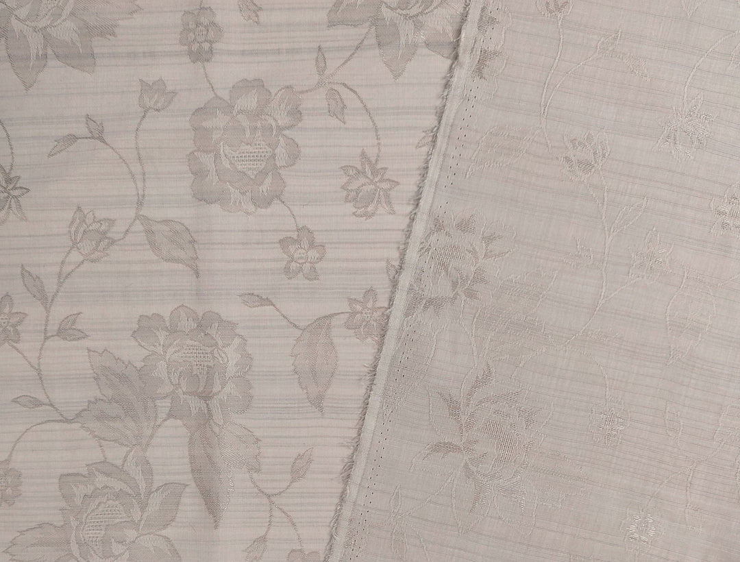 Silky Floral Jacquard Fabric - Tencel Rayon Cotton, Light & Soft 3505 2807 2088