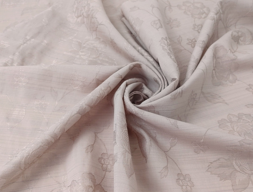 Silky Floral Jacquard Fabric - Tencel Rayon Cotton, Light & Soft 3505 2807 2088