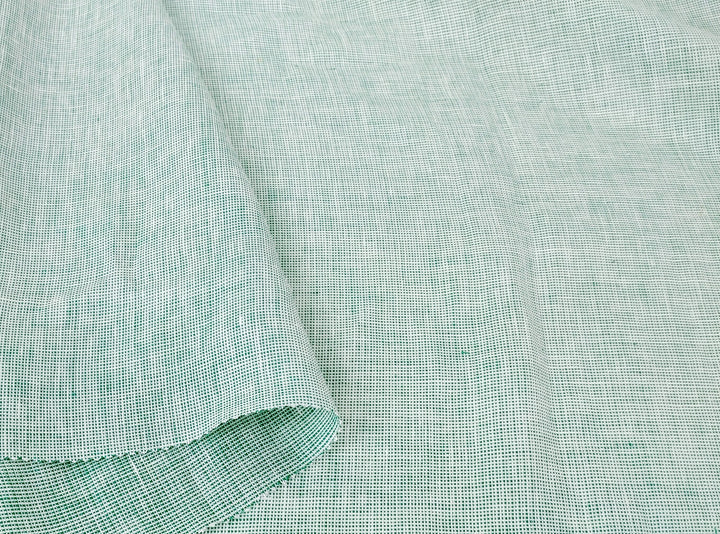 100% Linen Dobby Dot Chambray Fabric - Medium Weight 7908 7913 7914 7915 7916