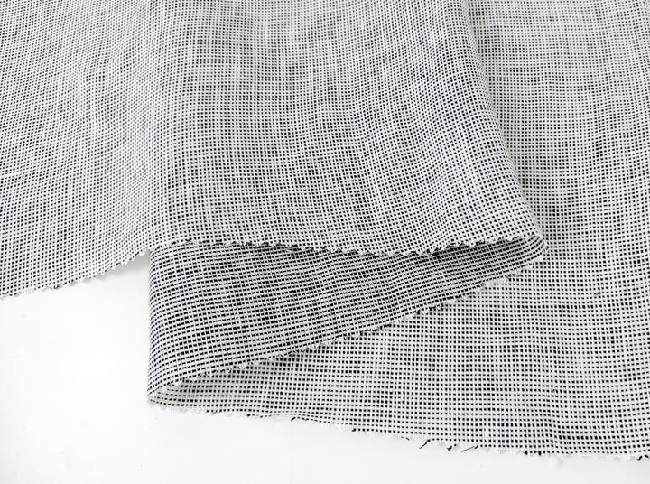100% Linen Dobby Dot Chambray Fabric - Medium Weight 7908 7913 7914 7915 7916