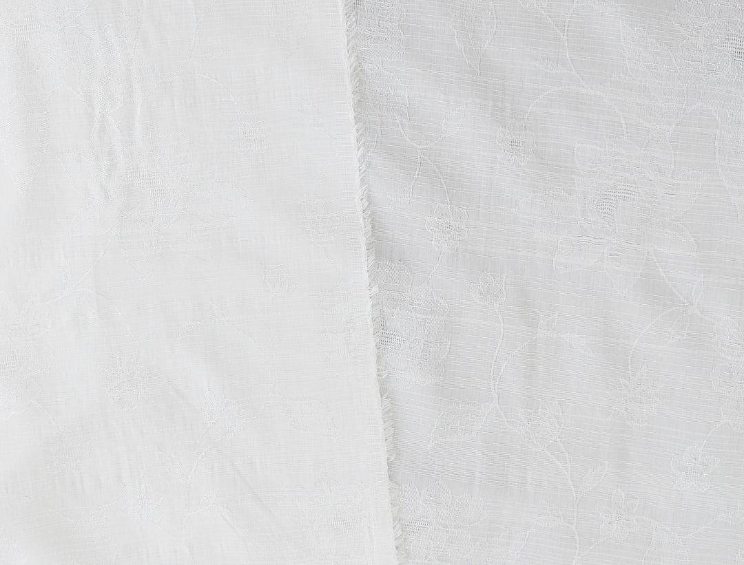 Silky Floral Jacquard Fabric - Tencel Rayon Cotton, Light & Soft 3505 2807 2088