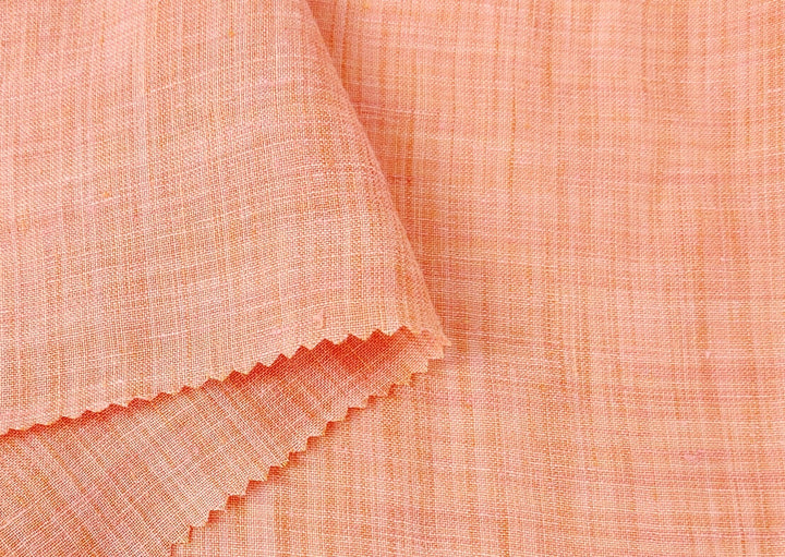 Vibrant Orange 100% Linen Fabric – Space-Dyed, Lightweight Perfection 4758