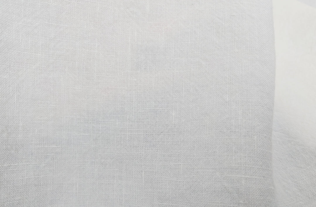 White Linen-Nylon Hi-Twist Fabric: Durable Elegance 7945