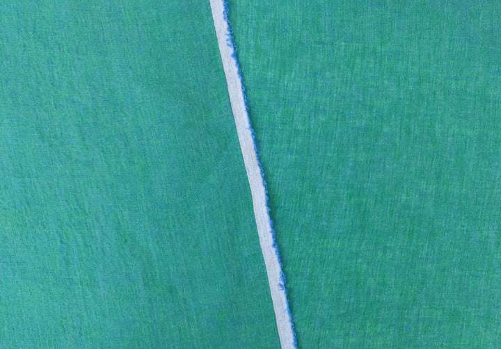 Lightweight 100% Linen Fabric - Green, 21s High-Twist Yarn, Two-Tone Effect 7929