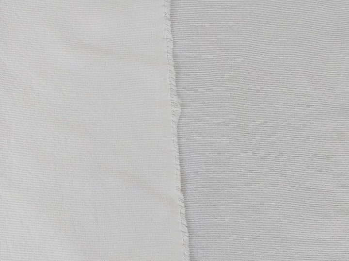 White Linen-Nylon-Rayon Dobby Weave Fabric: Subtle Wrinkle and Stripe Pattern 4280