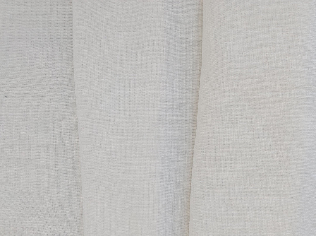 Heavyweight Double Face Linen Fabric - White, Soft Handfeel 4240