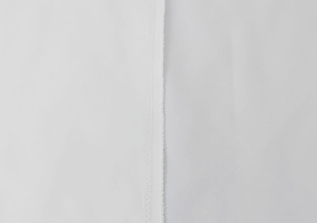 100% Polyester Twill Fabric – White, Subtle Stretch 2245