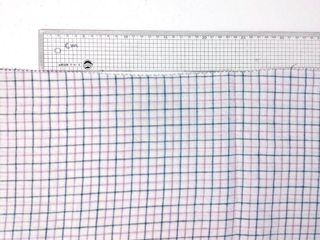Ramie-Linen Harmony: Pre-Washed Softness in a Checked Design