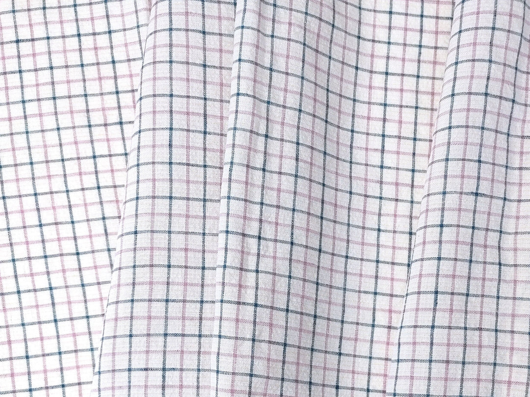 Ramie-Linen Harmony: Pre-Washed Softness in a Checked Design