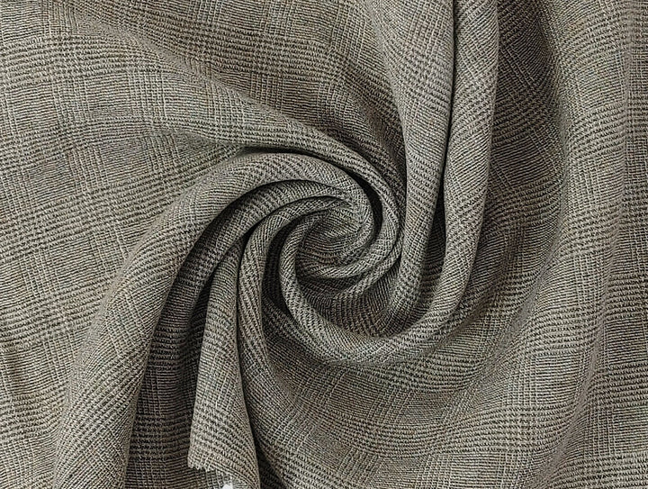 Linen Blend Fabric High Twisted Yarn Navy Glen Plaid Medium Weight 7077 7839 7078 7563 8330