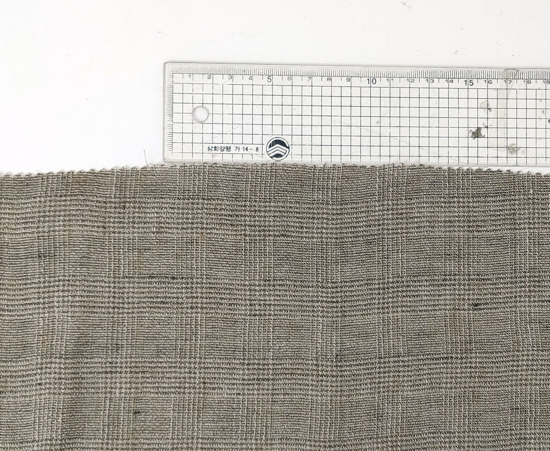 Linen Blend Fabric High Twisted Yarn Navy Glen Plaid Medium Weight 7077 7839 7078 7563 8330