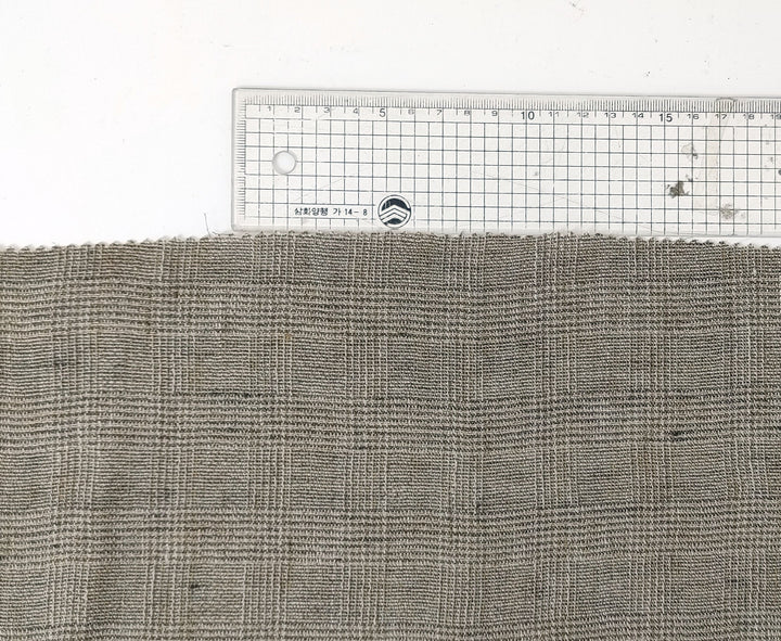 Linen Blend Fabric High Twisted Yarn Navy Glen Plaid Medium Weight 7077 7839 7078 7563 8330