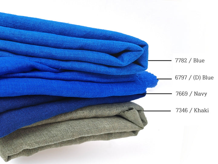 Delave Vintage Dyed 100% Linen Fabric – Medium to Heavyweight, Soft Finish Blue(light) 7782