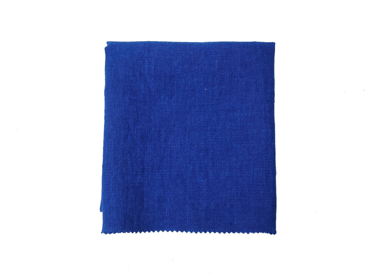 Delave Vintage Dyed 100% Linen Fabric – Medium to Heavyweight, Soft Finish  Blue(melange) 7054