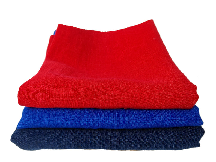 Delave Vintage Dyed 100% Linen Fabric – Medium to Heavyweight, Soft Finish  Red 7491