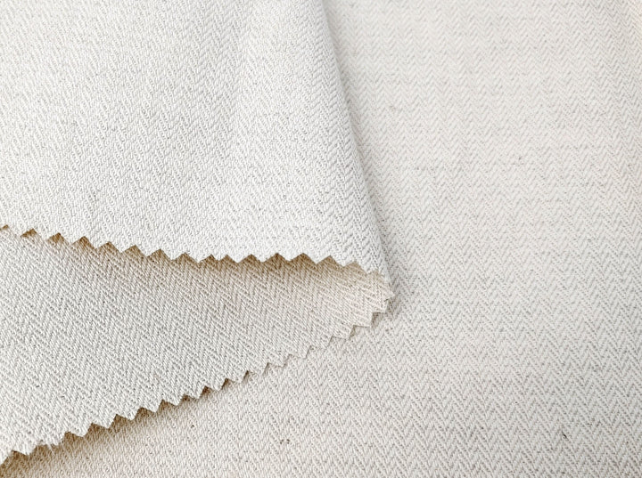 Natural Color Linen Cotton Herringbone Twill Fabric 2172