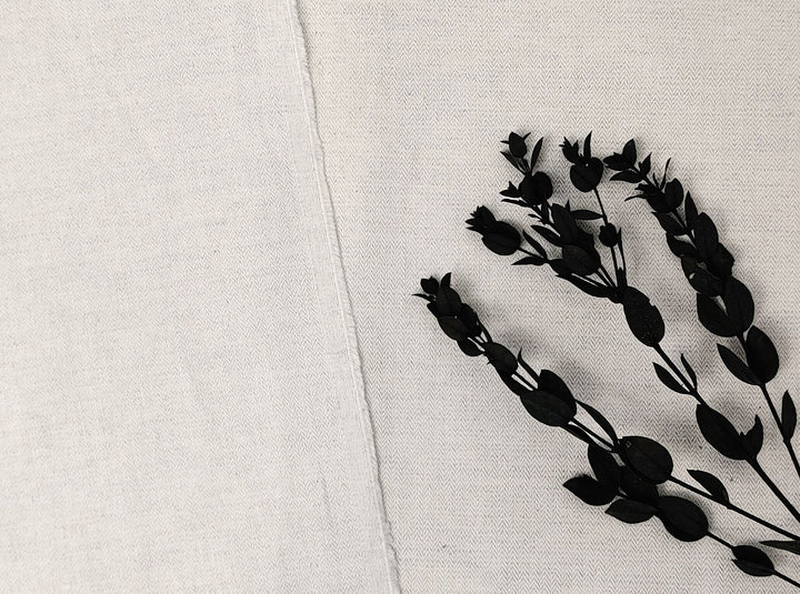 Natural Color Linen Cotton Herringbone Twill Fabric 2172
