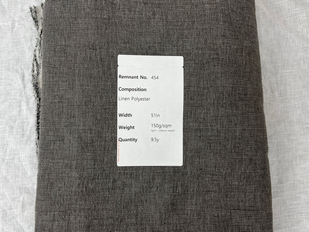 Remnant Fabric #454 - Linen Polyester - 9.5y