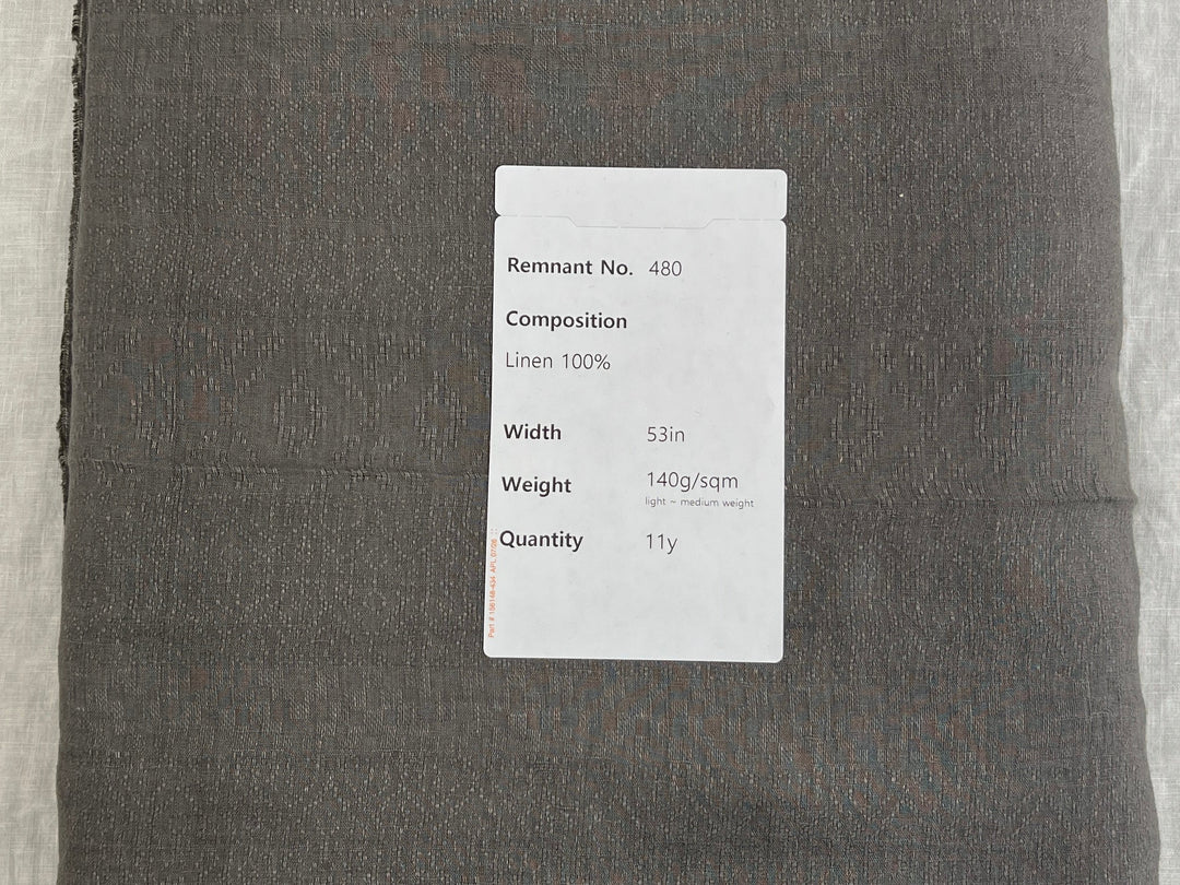Remnant Fabric #480 - Linen 100%  - 11y