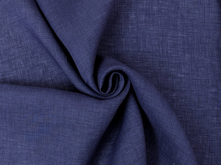 100% Linen Vintage Dyed Delave Fabric – Fine 21s Yarn, Pre-Washed, Light Weight Violet(dark) 6372