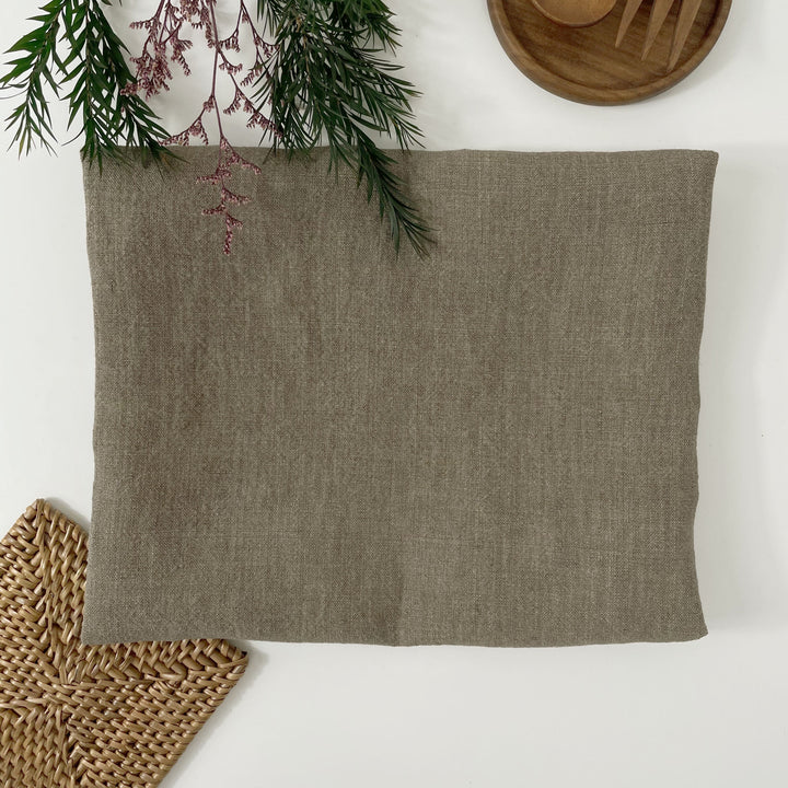 High Twisted Linen Fabric 14s Medium Weight Khaki(light) 6311