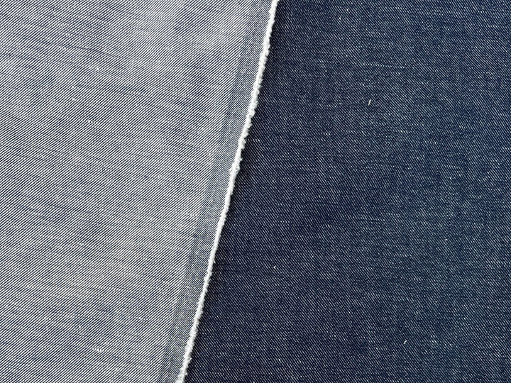 Dark Navy Denim-Look Linen Cotton Fabric 8348 | Dual-Sided Twill | 52"