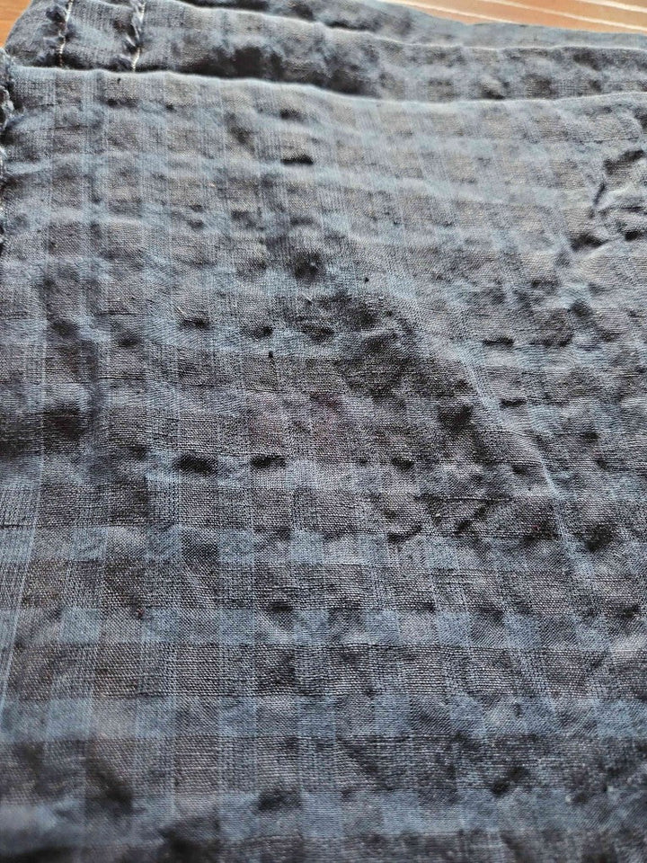 Subtle Seersucker | Linen Cotton Gingham Fabric 8300 8301