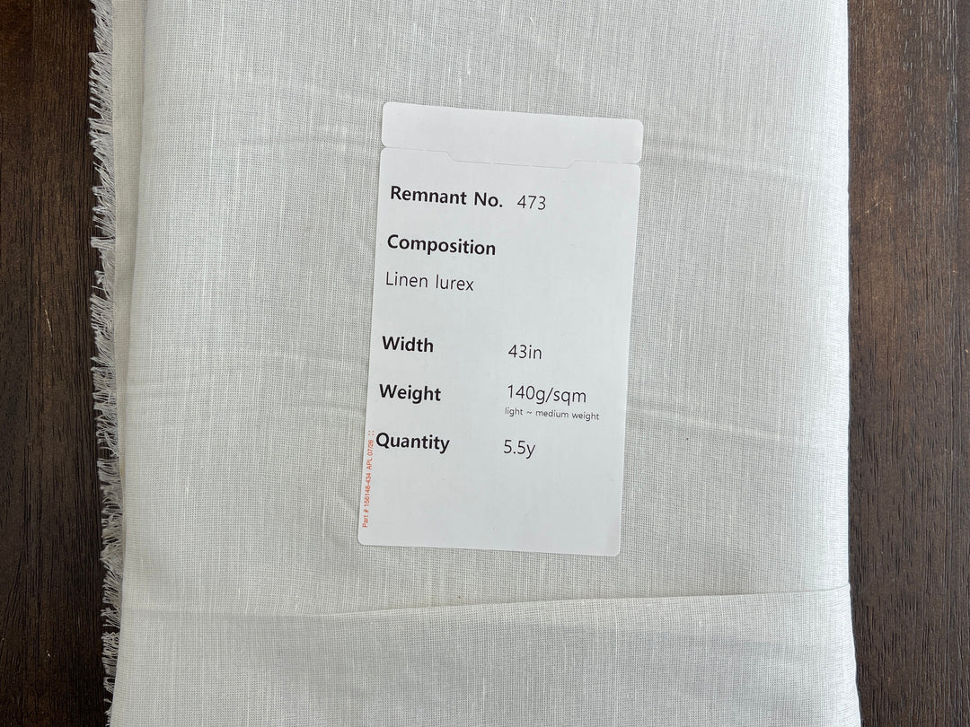 Remnant Fabric #473 - Linen lurex - 5.5y