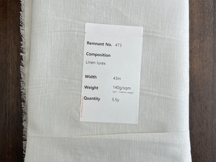 Remnant Fabric #473 - Linen lurex - 5.5y