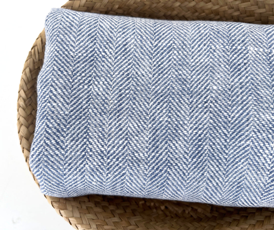 100% Linen Herringbone Twill Fabric Heavy Weight 7546 7547 7743 8152