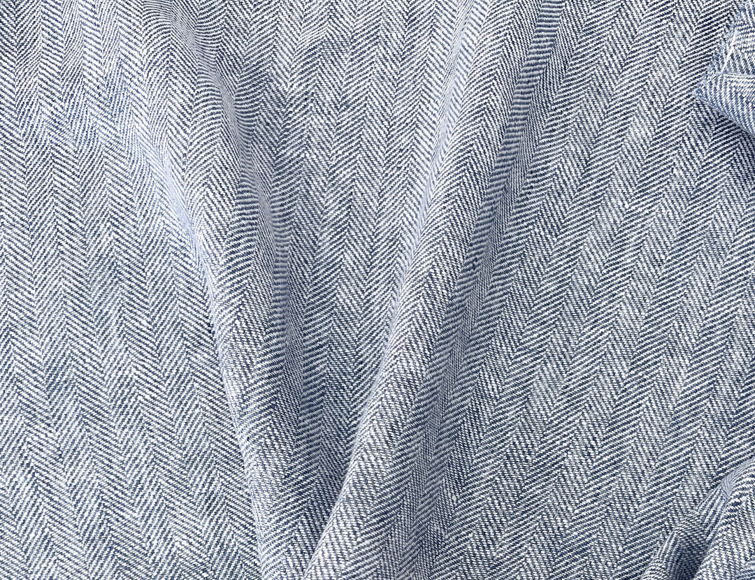 100% Linen Herringbone Twill Fabric Heavy Weight 7546 7547 7743 8152