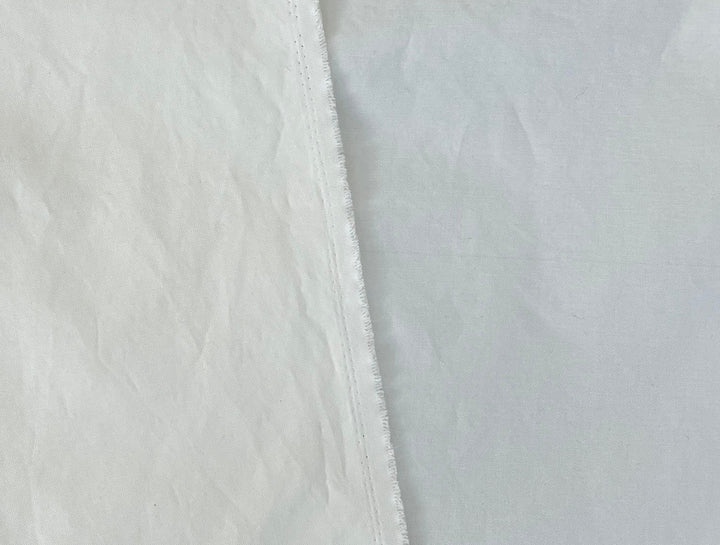 Paper Yarn Cotton Stretch Twill Fabric | Ivory White | Comfort Stretch