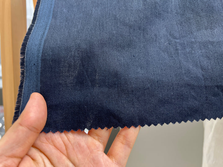 Linen Rayon Spandex Fabric – Great Drape & Comfort Stretch, Dark Navy & Grey 8162 8163